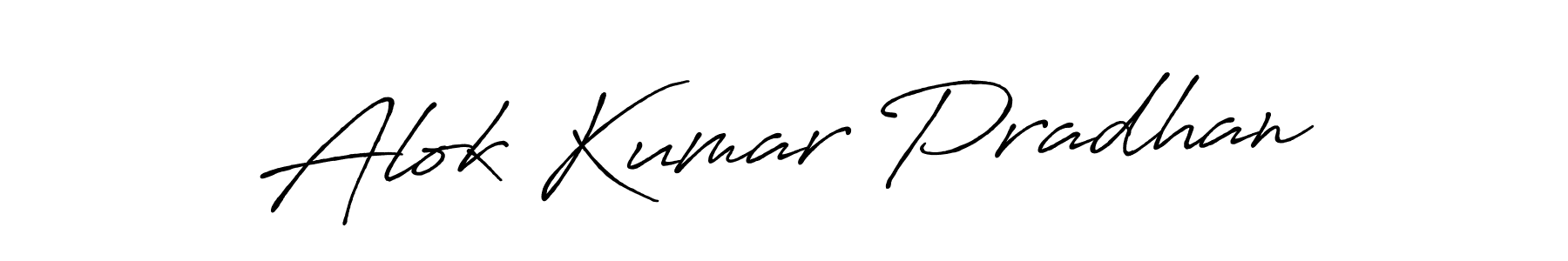 How to make Alok Kumar Pradhan signature? Antro_Vectra_Bolder is a professional autograph style. Create handwritten signature for Alok Kumar Pradhan name. Alok Kumar Pradhan signature style 7 images and pictures png