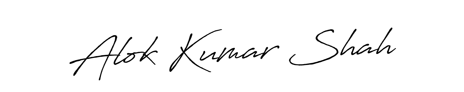 Design your own signature with our free online signature maker. With this signature software, you can create a handwritten (Antro_Vectra_Bolder) signature for name Alok Kumar Shah. Alok Kumar Shah signature style 7 images and pictures png