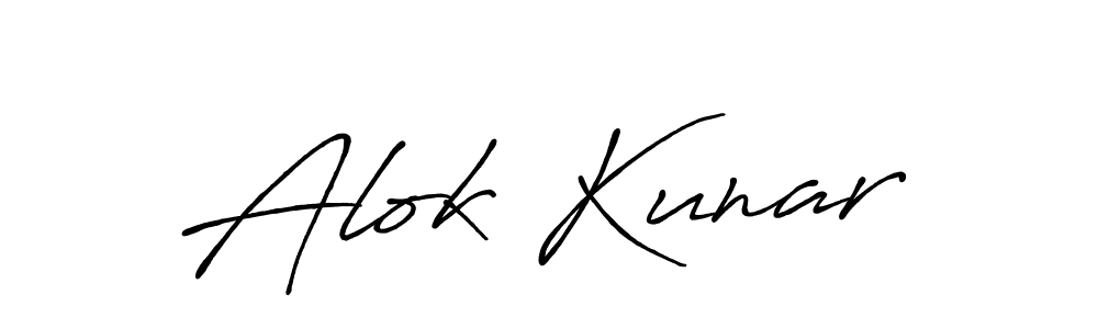 You should practise on your own different ways (Antro_Vectra_Bolder) to write your name (Alok Kunar) in signature. don't let someone else do it for you. Alok Kunar signature style 7 images and pictures png