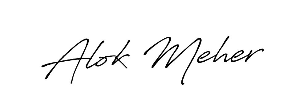 Alok Meher stylish signature style. Best Handwritten Sign (Antro_Vectra_Bolder) for my name. Handwritten Signature Collection Ideas for my name Alok Meher. Alok Meher signature style 7 images and pictures png