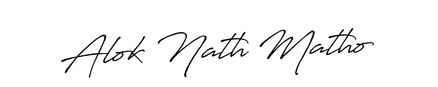 You should practise on your own different ways (Antro_Vectra_Bolder) to write your name (Alok Nath Matho) in signature. don't let someone else do it for you. Alok Nath Matho signature style 7 images and pictures png