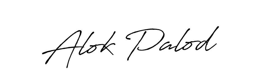 How to make Alok Palod name signature. Use Antro_Vectra_Bolder style for creating short signs online. This is the latest handwritten sign. Alok Palod signature style 7 images and pictures png