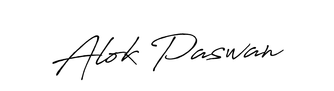 Use a signature maker to create a handwritten signature online. With this signature software, you can design (Antro_Vectra_Bolder) your own signature for name Alok Paswan. Alok Paswan signature style 7 images and pictures png