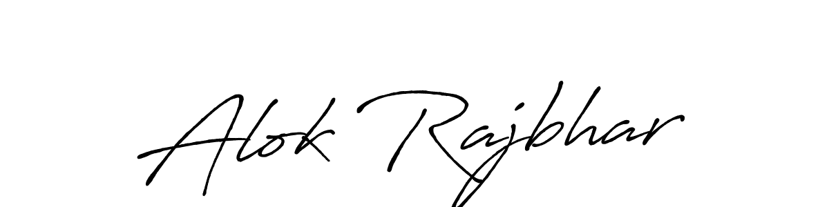 Use a signature maker to create a handwritten signature online. With this signature software, you can design (Antro_Vectra_Bolder) your own signature for name Alok Rajbhar. Alok Rajbhar signature style 7 images and pictures png