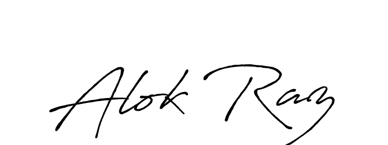 Also You can easily find your signature by using the search form. We will create Alok Raz name handwritten signature images for you free of cost using Antro_Vectra_Bolder sign style. Alok Raz signature style 7 images and pictures png