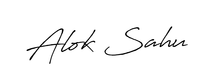 Make a beautiful signature design for name Alok Sahu. With this signature (Antro_Vectra_Bolder) style, you can create a handwritten signature for free. Alok Sahu signature style 7 images and pictures png