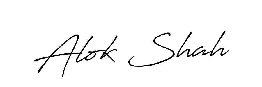 Also we have Alok Shah name is the best signature style. Create professional handwritten signature collection using Antro_Vectra_Bolder autograph style. Alok Shah signature style 7 images and pictures png