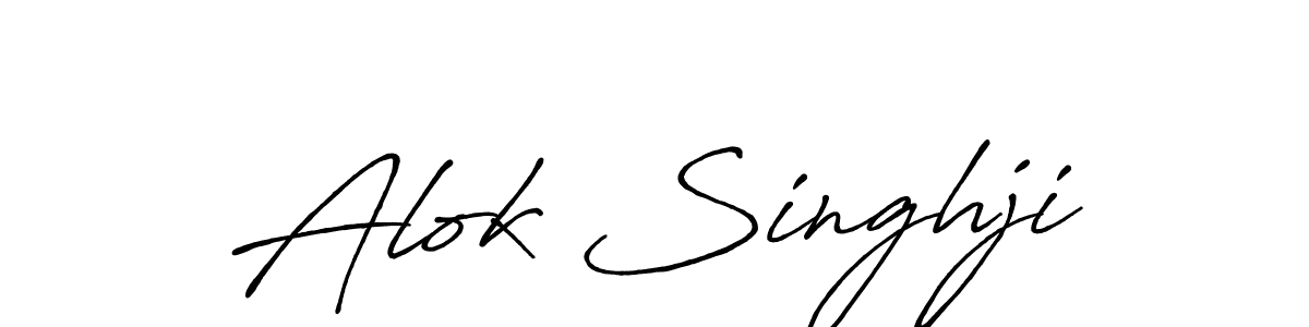 How to make Alok Singhji signature? Antro_Vectra_Bolder is a professional autograph style. Create handwritten signature for Alok Singhji name. Alok Singhji signature style 7 images and pictures png