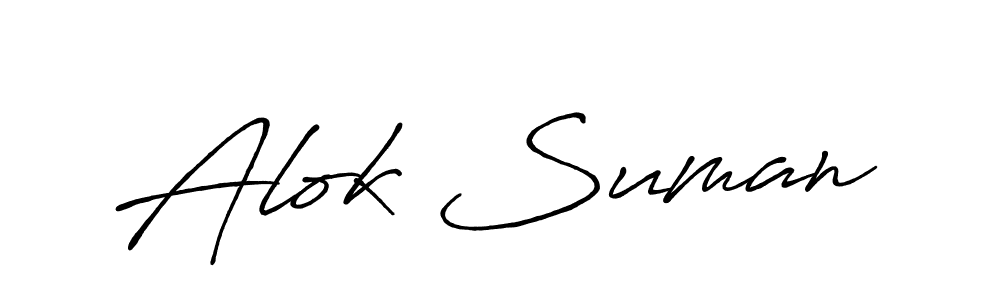 This is the best signature style for the Alok Suman name. Also you like these signature font (Antro_Vectra_Bolder). Mix name signature. Alok Suman signature style 7 images and pictures png