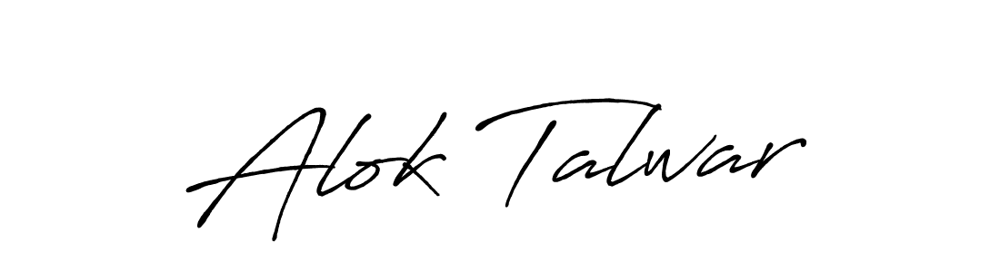 Design your own signature with our free online signature maker. With this signature software, you can create a handwritten (Antro_Vectra_Bolder) signature for name Alok Talwar. Alok Talwar signature style 7 images and pictures png