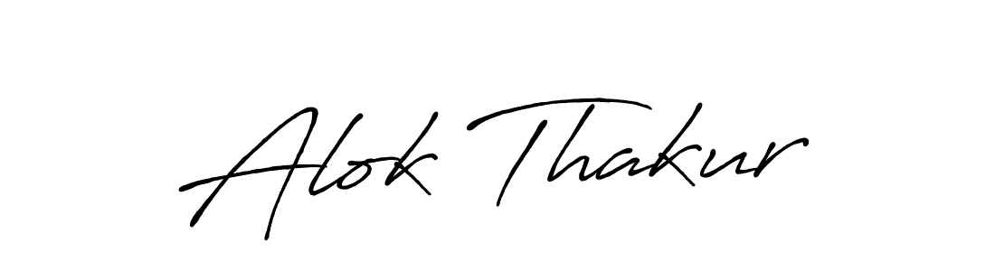 Create a beautiful signature design for name Alok Thakur. With this signature (Antro_Vectra_Bolder) fonts, you can make a handwritten signature for free. Alok Thakur signature style 7 images and pictures png