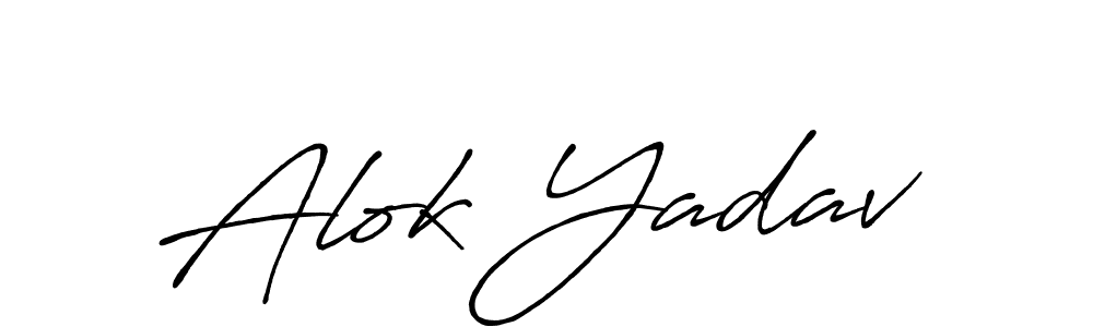 Antro_Vectra_Bolder is a professional signature style that is perfect for those who want to add a touch of class to their signature. It is also a great choice for those who want to make their signature more unique. Get Alok Yadav name to fancy signature for free. Alok Yadav signature style 7 images and pictures png