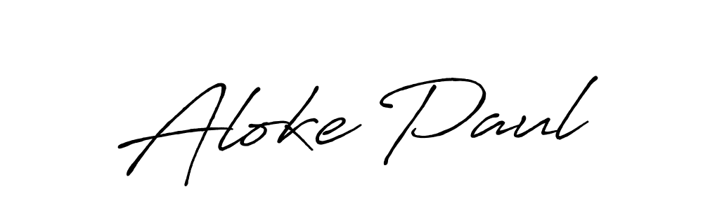 Use a signature maker to create a handwritten signature online. With this signature software, you can design (Antro_Vectra_Bolder) your own signature for name Aloke Paul. Aloke Paul signature style 7 images and pictures png