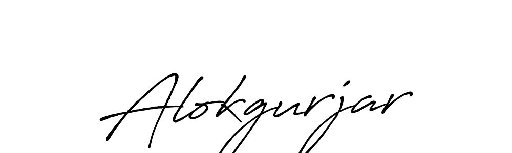 How to make Alokgurjar name signature. Use Antro_Vectra_Bolder style for creating short signs online. This is the latest handwritten sign. Alokgurjar signature style 7 images and pictures png