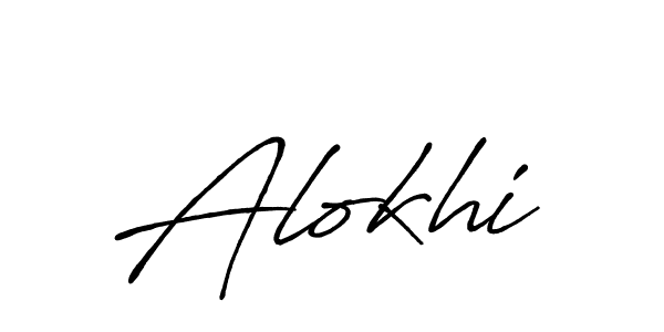 How to make Alokhi name signature. Use Antro_Vectra_Bolder style for creating short signs online. This is the latest handwritten sign. Alokhi signature style 7 images and pictures png