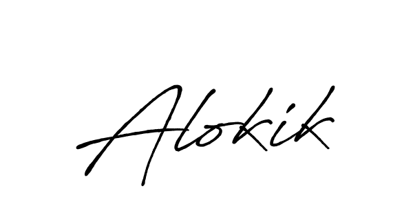 Also we have Alokik name is the best signature style. Create professional handwritten signature collection using Antro_Vectra_Bolder autograph style. Alokik signature style 7 images and pictures png