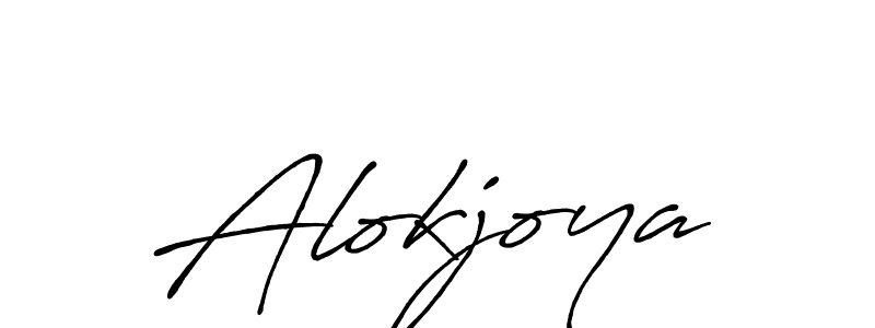 Use a signature maker to create a handwritten signature online. With this signature software, you can design (Antro_Vectra_Bolder) your own signature for name Alokjoya. Alokjoya signature style 7 images and pictures png