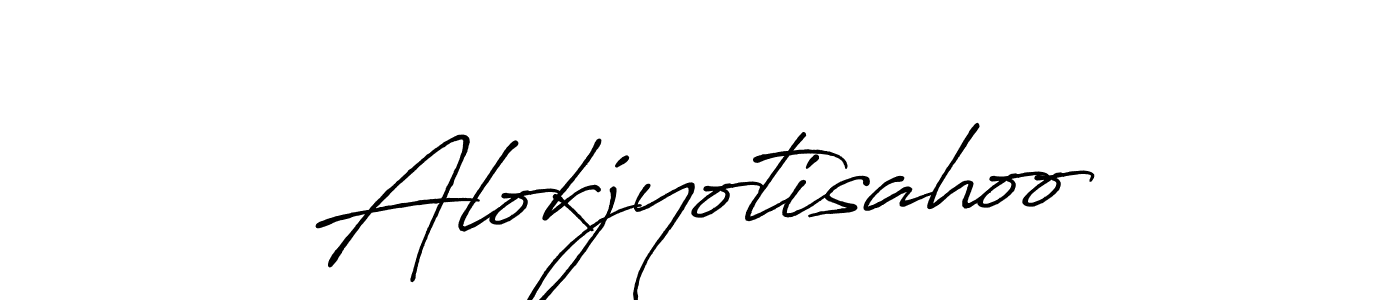 How to make Alokjyotisahoo name signature. Use Antro_Vectra_Bolder style for creating short signs online. This is the latest handwritten sign. Alokjyotisahoo signature style 7 images and pictures png