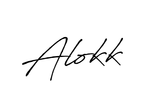 How to make Alokk name signature. Use Antro_Vectra_Bolder style for creating short signs online. This is the latest handwritten sign. Alokk signature style 7 images and pictures png