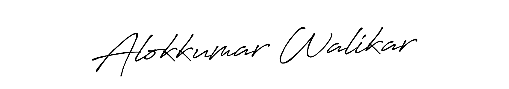 Also we have Alokkumar Walikar name is the best signature style. Create professional handwritten signature collection using Antro_Vectra_Bolder autograph style. Alokkumar Walikar signature style 7 images and pictures png