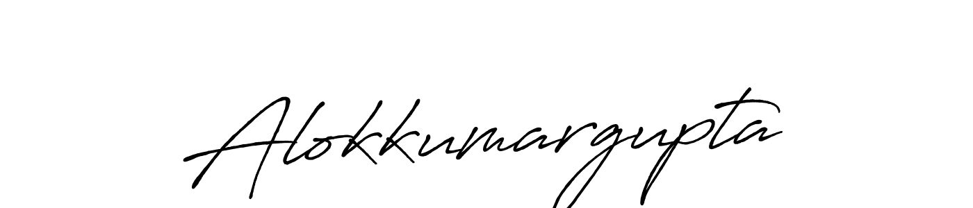 Make a beautiful signature design for name Alokkumargupta. With this signature (Antro_Vectra_Bolder) style, you can create a handwritten signature for free. Alokkumargupta signature style 7 images and pictures png