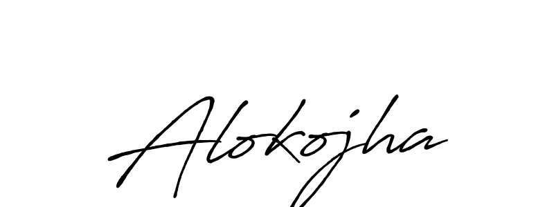 Use a signature maker to create a handwritten signature online. With this signature software, you can design (Antro_Vectra_Bolder) your own signature for name Alokojha. Alokojha signature style 7 images and pictures png