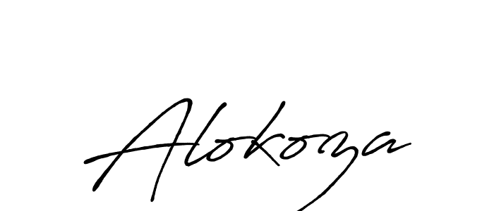 Alokoza stylish signature style. Best Handwritten Sign (Antro_Vectra_Bolder) for my name. Handwritten Signature Collection Ideas for my name Alokoza. Alokoza signature style 7 images and pictures png