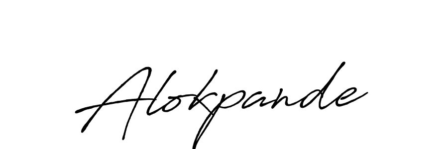 How to make Alokpande signature? Antro_Vectra_Bolder is a professional autograph style. Create handwritten signature for Alokpande name. Alokpande signature style 7 images and pictures png