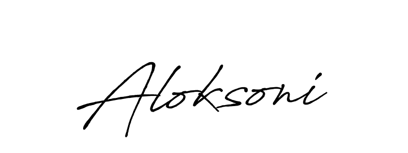 Make a beautiful signature design for name Aloksoni. With this signature (Antro_Vectra_Bolder) style, you can create a handwritten signature for free. Aloksoni signature style 7 images and pictures png