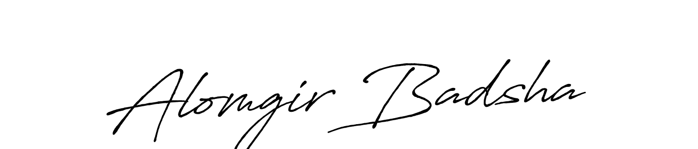 Make a beautiful signature design for name Alomgir Badsha. With this signature (Antro_Vectra_Bolder) style, you can create a handwritten signature for free. Alomgir Badsha signature style 7 images and pictures png