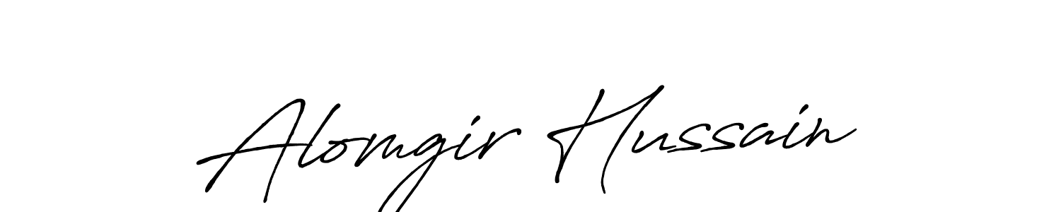 Design your own signature with our free online signature maker. With this signature software, you can create a handwritten (Antro_Vectra_Bolder) signature for name Alomgir Hussain. Alomgir Hussain signature style 7 images and pictures png