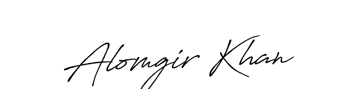 You should practise on your own different ways (Antro_Vectra_Bolder) to write your name (Alomgir Khan) in signature. don't let someone else do it for you. Alomgir Khan signature style 7 images and pictures png