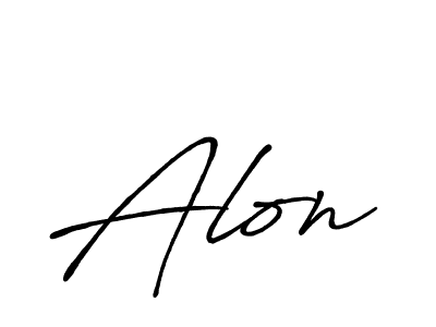 Design your own signature with our free online signature maker. With this signature software, you can create a handwritten (Antro_Vectra_Bolder) signature for name Alon. Alon signature style 7 images and pictures png