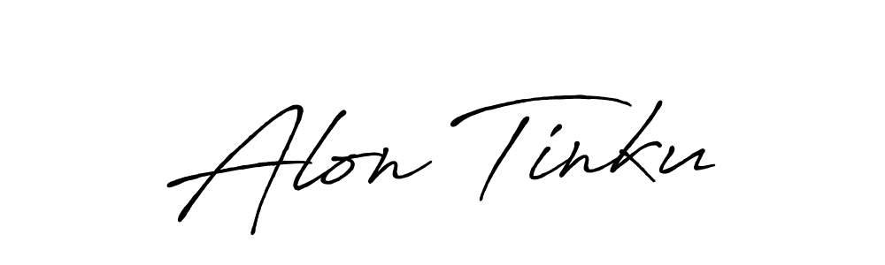 Create a beautiful signature design for name Alon Tinku. With this signature (Antro_Vectra_Bolder) fonts, you can make a handwritten signature for free. Alon Tinku signature style 7 images and pictures png