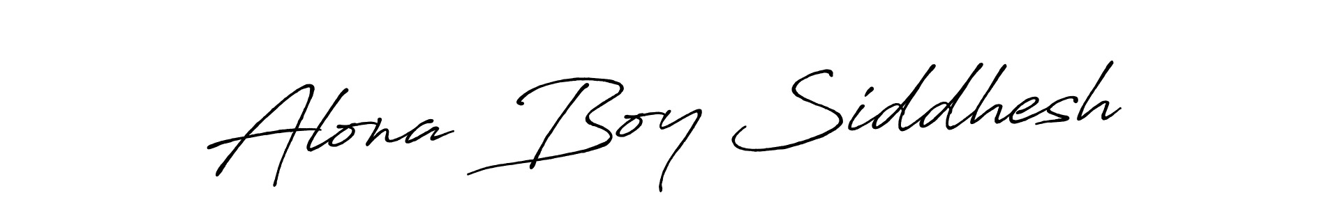 The best way (Antro_Vectra_Bolder) to make a short signature is to pick only two or three words in your name. The name Alona  Boy Siddhesh include a total of six letters. For converting this name. Alona  Boy Siddhesh signature style 7 images and pictures png