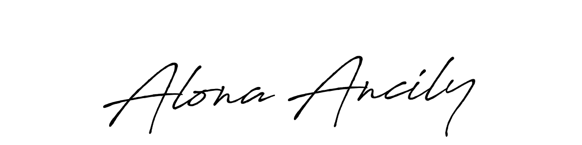How to Draw Alona Ancily signature style? Antro_Vectra_Bolder is a latest design signature styles for name Alona Ancily. Alona Ancily signature style 7 images and pictures png