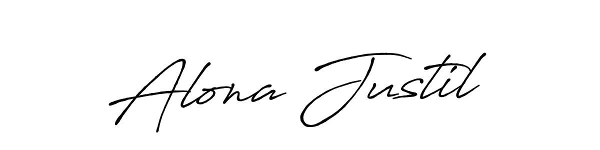 Here are the top 10 professional signature styles for the name Alona Justil. These are the best autograph styles you can use for your name. Alona Justil signature style 7 images and pictures png