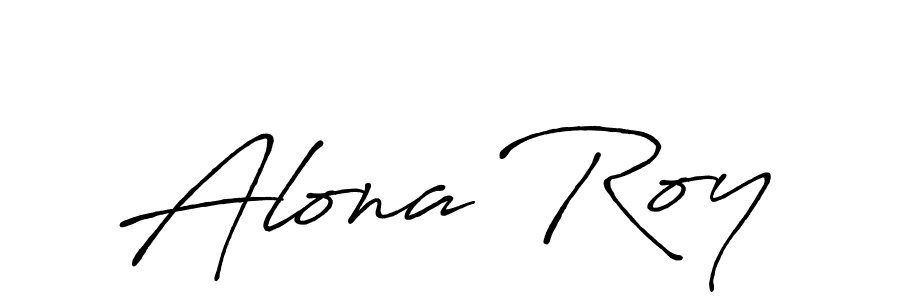 Use a signature maker to create a handwritten signature online. With this signature software, you can design (Antro_Vectra_Bolder) your own signature for name Alona Roy. Alona Roy signature style 7 images and pictures png