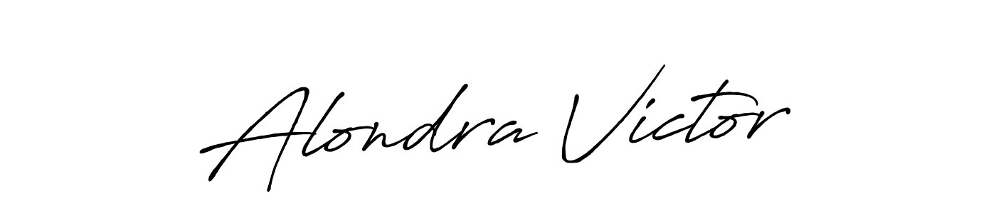 Create a beautiful signature design for name Alondra Victor. With this signature (Antro_Vectra_Bolder) fonts, you can make a handwritten signature for free. Alondra Victor signature style 7 images and pictures png