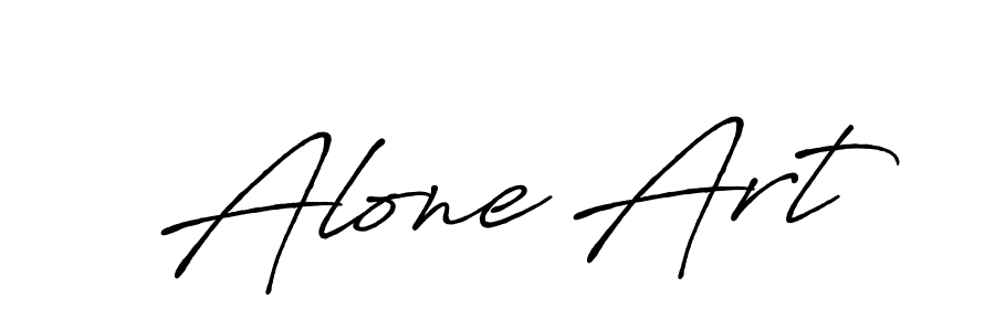 Design your own signature with our free online signature maker. With this signature software, you can create a handwritten (Antro_Vectra_Bolder) signature for name Alone Art. Alone Art signature style 7 images and pictures png