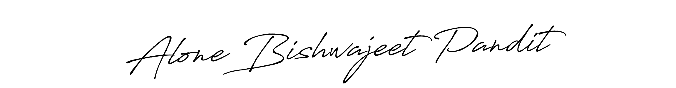 Also we have Alone Bishwajeet Pandit name is the best signature style. Create professional handwritten signature collection using Antro_Vectra_Bolder autograph style. Alone Bishwajeet Pandit signature style 7 images and pictures png