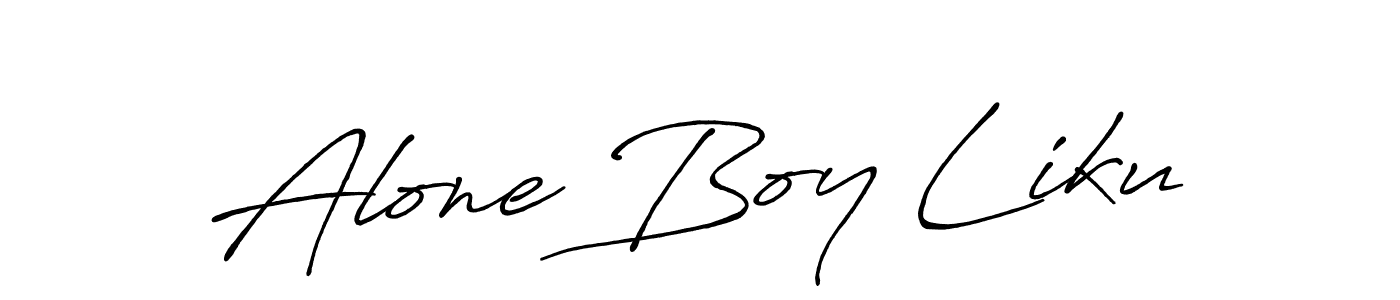 It looks lik you need a new signature style for name Alone Boy Liku. Design unique handwritten (Antro_Vectra_Bolder) signature with our free signature maker in just a few clicks. Alone Boy Liku signature style 7 images and pictures png