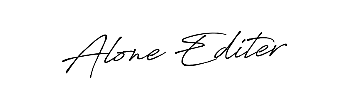 Alone Editer stylish signature style. Best Handwritten Sign (Antro_Vectra_Bolder) for my name. Handwritten Signature Collection Ideas for my name Alone Editer. Alone Editer signature style 7 images and pictures png