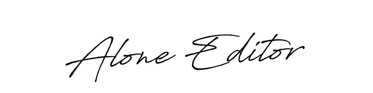 Similarly Antro_Vectra_Bolder is the best handwritten signature design. Signature creator online .You can use it as an online autograph creator for name Alone Editor. Alone Editor signature style 7 images and pictures png