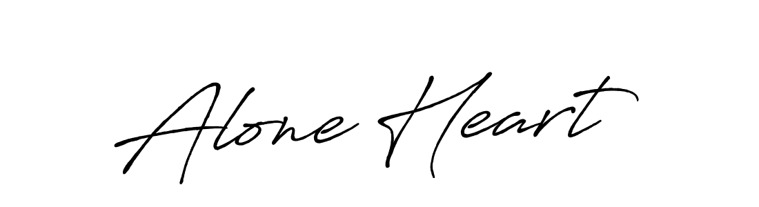 Use a signature maker to create a handwritten signature online. With this signature software, you can design (Antro_Vectra_Bolder) your own signature for name Alone Heart. Alone Heart signature style 7 images and pictures png