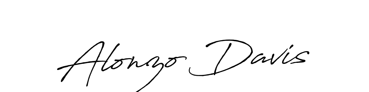 Create a beautiful signature design for name Alonzo Davis. With this signature (Antro_Vectra_Bolder) fonts, you can make a handwritten signature for free. Alonzo Davis signature style 7 images and pictures png