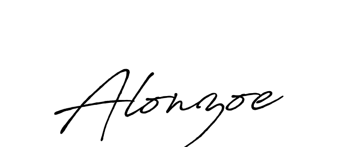 Use a signature maker to create a handwritten signature online. With this signature software, you can design (Antro_Vectra_Bolder) your own signature for name Alonzoe. Alonzoe signature style 7 images and pictures png