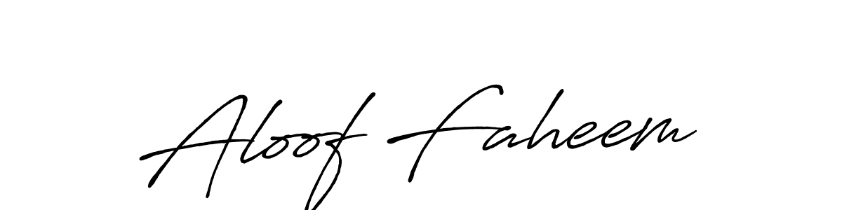 Make a beautiful signature design for name Aloof Faheem. Use this online signature maker to create a handwritten signature for free. Aloof Faheem signature style 7 images and pictures png