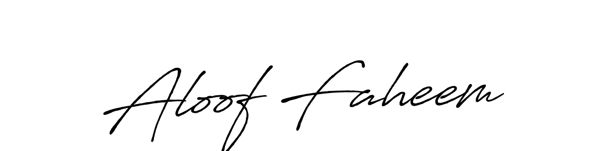 Make a beautiful signature design for name Aloof Faheem. Use this online signature maker to create a handwritten signature for free. Aloof Faheem signature style 7 images and pictures png