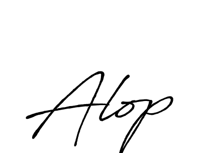 Design your own signature with our free online signature maker. With this signature software, you can create a handwritten (Antro_Vectra_Bolder) signature for name Alop. Alop signature style 7 images and pictures png